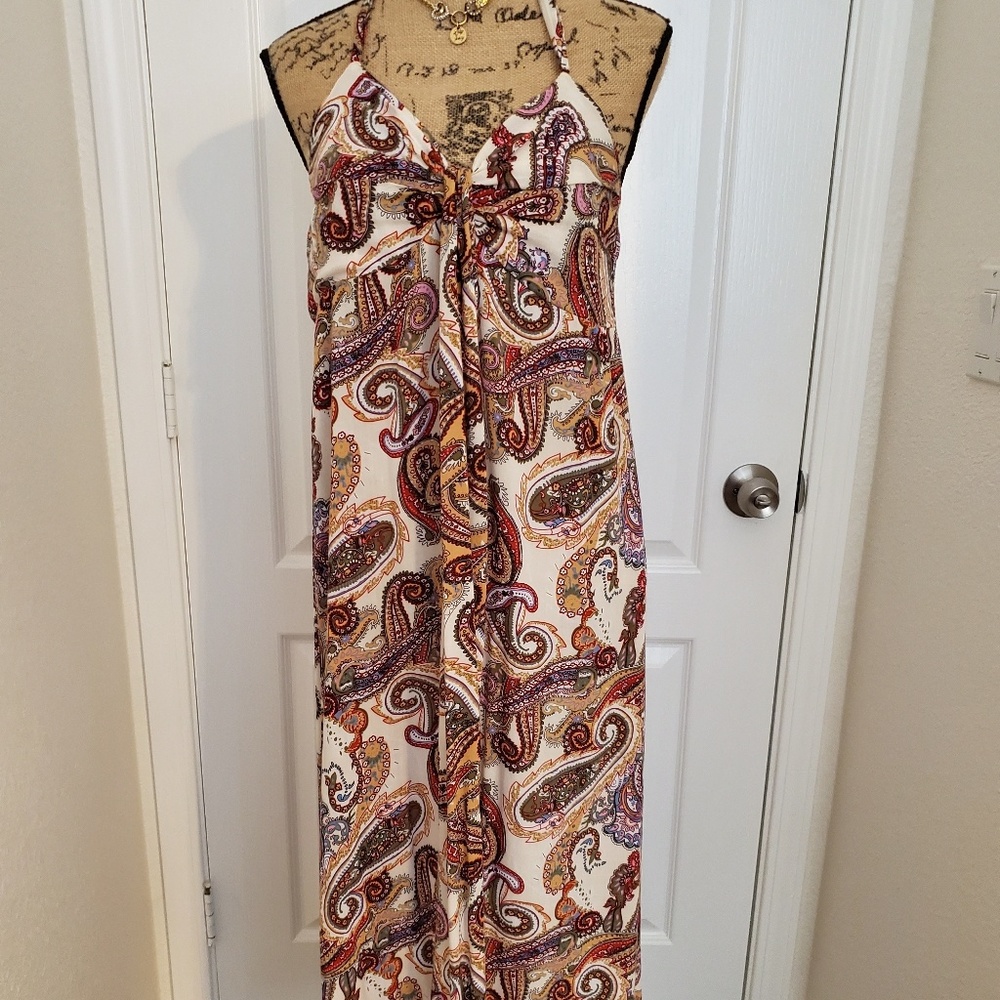 Multi Color Halter Top dress- long length